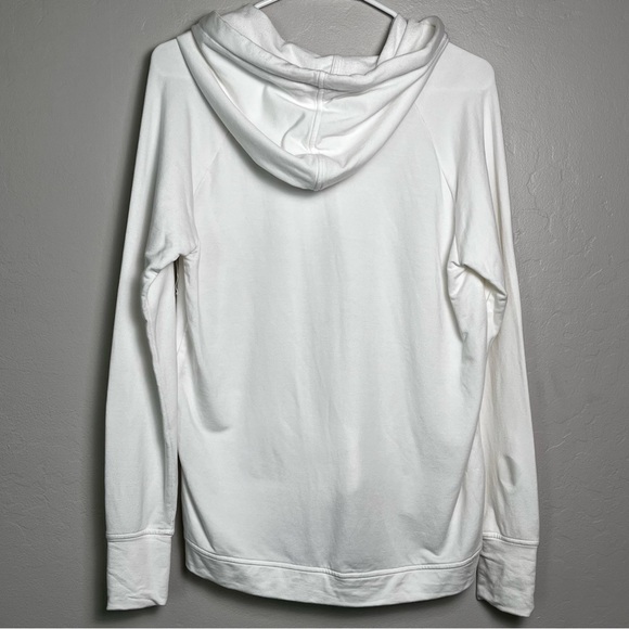Athleta Women's White Lightweight Asymmetrical Hoodie Size Medium - Picture 8 of 10